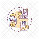 Cost Of Living Housing Problem Rent Payment Icon