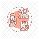 Cost Of Living Housing Problem Rent Payment Icon