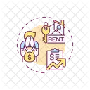 Cost Of Living Housing Problem Rent Payment Icon