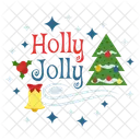 Holly Jolly Logo Holly Jolly Badge Holly Jolly Icône