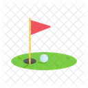 Agujero de la bandera de golf  Icono