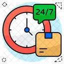 Hr Delivery Service Round The Clock Hr Service Icon