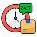 Hr Delivery Service Round The Clock Hr Service Icon