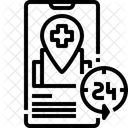 Atendimento 24 Horas Hospital Localizacao Ícone
