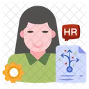 Hr Manager Female Manager Hr Director Icon