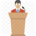 Man Lecture Speech Icon