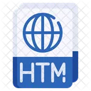 Htm Extension Htm Document Htm File Icon