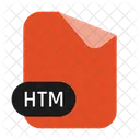Htm Hypertext Markup Language Format Document Icon