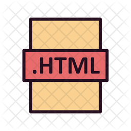 Html Icon - Download in Colored Outline Style