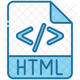 Html Icon - Download in Colored Outline Style