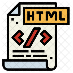 Html Icon - Download in Colored Outline Style