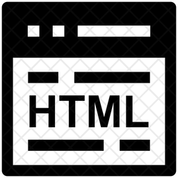 Html Code Icon - Download in Glyph Style