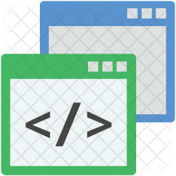 HTML Coding Icon - Download in Flat Style