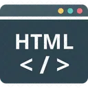 HTML 코딩 HTML 소스 코드 아이콘