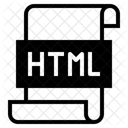 Html file Icon - Download in Glyph Style