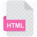 HTML 하이퍼텍스트 마크업 언어 파일 형식 아이콘