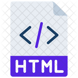 Html File Icon - Download in Flat Style