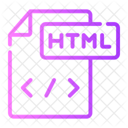 Html File Icon - Download in Gradient Style