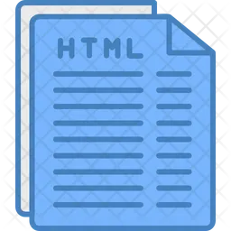 Html File Icon - Download in Colored Outline Style
