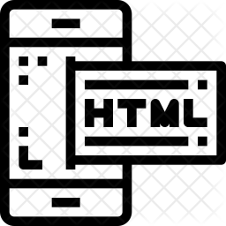 Html language Icon - Download in Line Style