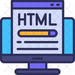 Html Website Icon - Download in Colored Outline Style