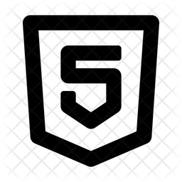 Html5 Icon - Download in Line Style