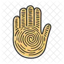 Huella Digital Seguridad Biometrica Icono