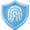 Huella Digital Seguridad Biometrica Icono