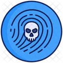 Huella Digital Virus Craneo Icono