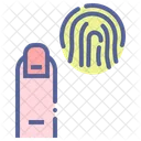 Identificacion Dedo Biometrico Icono