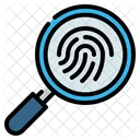 Huella Digital Identificacion Detective Icon