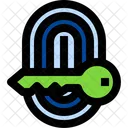 Huella Digital Segura Seguridad Icono