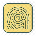 Huella Digital Seguridad Biometrica Icono