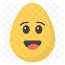 Huevo De Cara Feliz Emoji Emoticono Icono