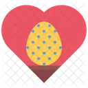 Corazón de huevo de pascua  Icono