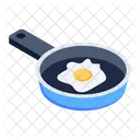 Desayuno Huevo Frito Sarten Icono