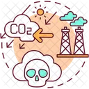 Huge greenhouse gas emission  Icon