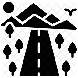 Hügeliges Gebiet  Symbol