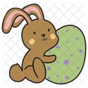 Hugging Egg Bunny Rabbit Icon