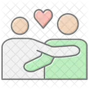 Hugs And Greetings Lineal Color Icon Symbol