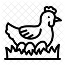 Huhn Henne Ei Symbol