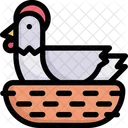 Huhn brütet  Symbol