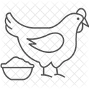 Huhnerfutterung Getreide Huhn Futterung Symbol