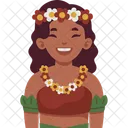 Dancer Hula Hawaiian Icon