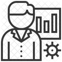 Humain Ressource Analyse Icône