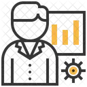 Humain Ressource Analyse Icône