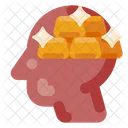 Human Head Gold Icon