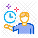 Human Fixed Clock Icon