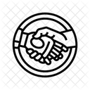 Human Robot Handshake Icon