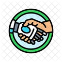 Human Robot Handshake Icon
